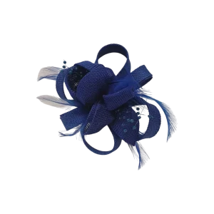 Alfinete Floral Elegante- Azul marinho