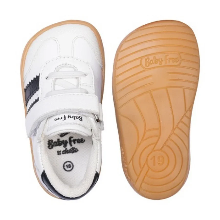 BabyFree Barefoot Sapatilha Blanco com elásticos - Image 3